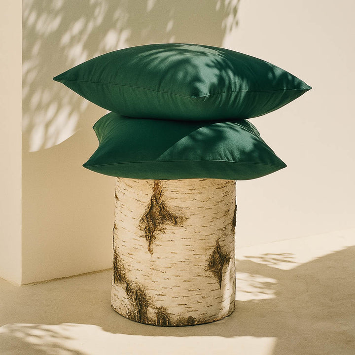 Bettwäsche Set: Baumwoll-Satin waldgrün