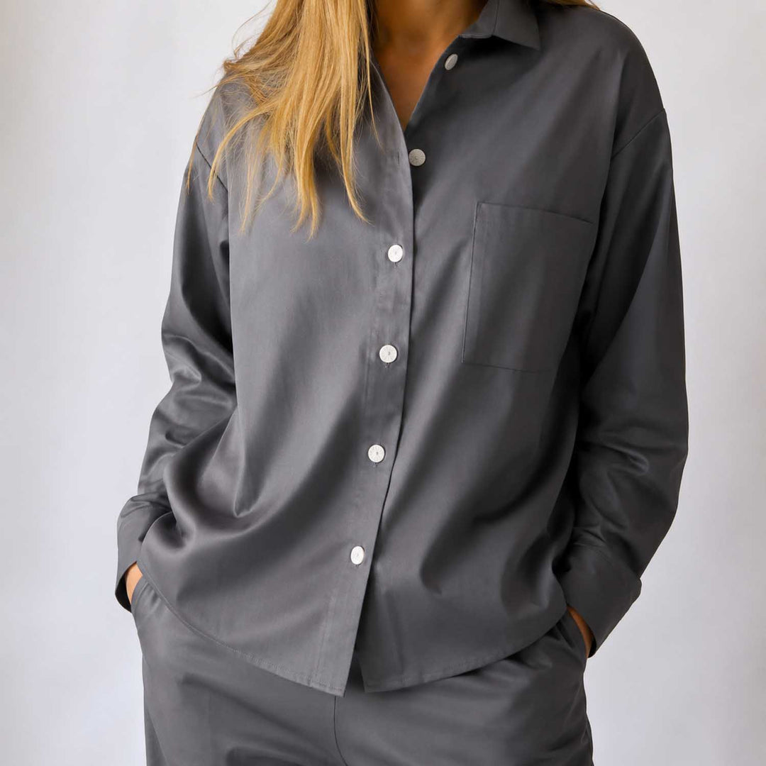 Baumwoll Satin Schlafanzug (Damen)