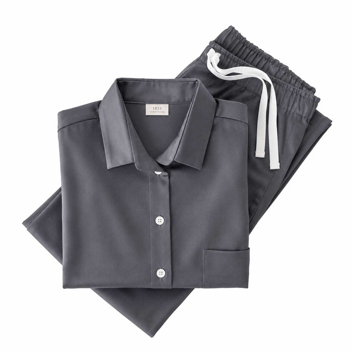 Baumwoll Satin Schlafanzug (Damen)