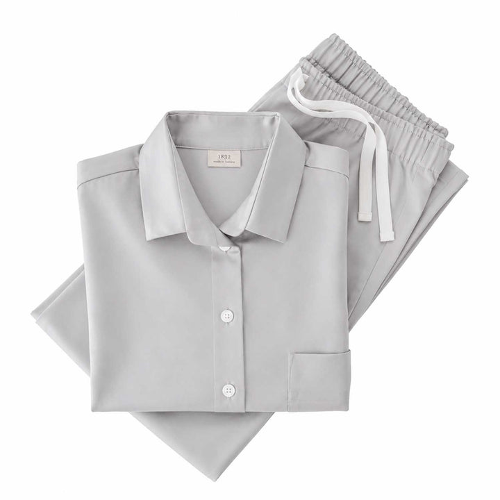 Baumwoll Satin Schlafanzug (Damen)