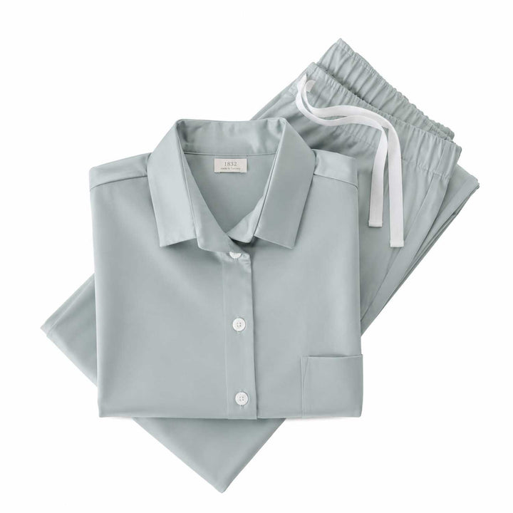 Baumwoll Satin Schlafanzug (Damen)